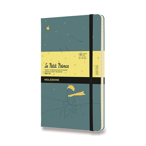 Diár MOLESKINE 18m 2021-2022 týždenný Petit Prince zelený L