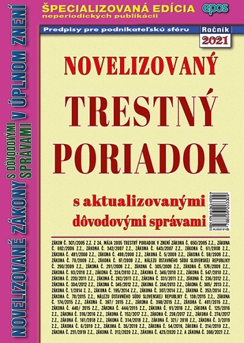 Novelizovaný trestný poriadok 14/2021