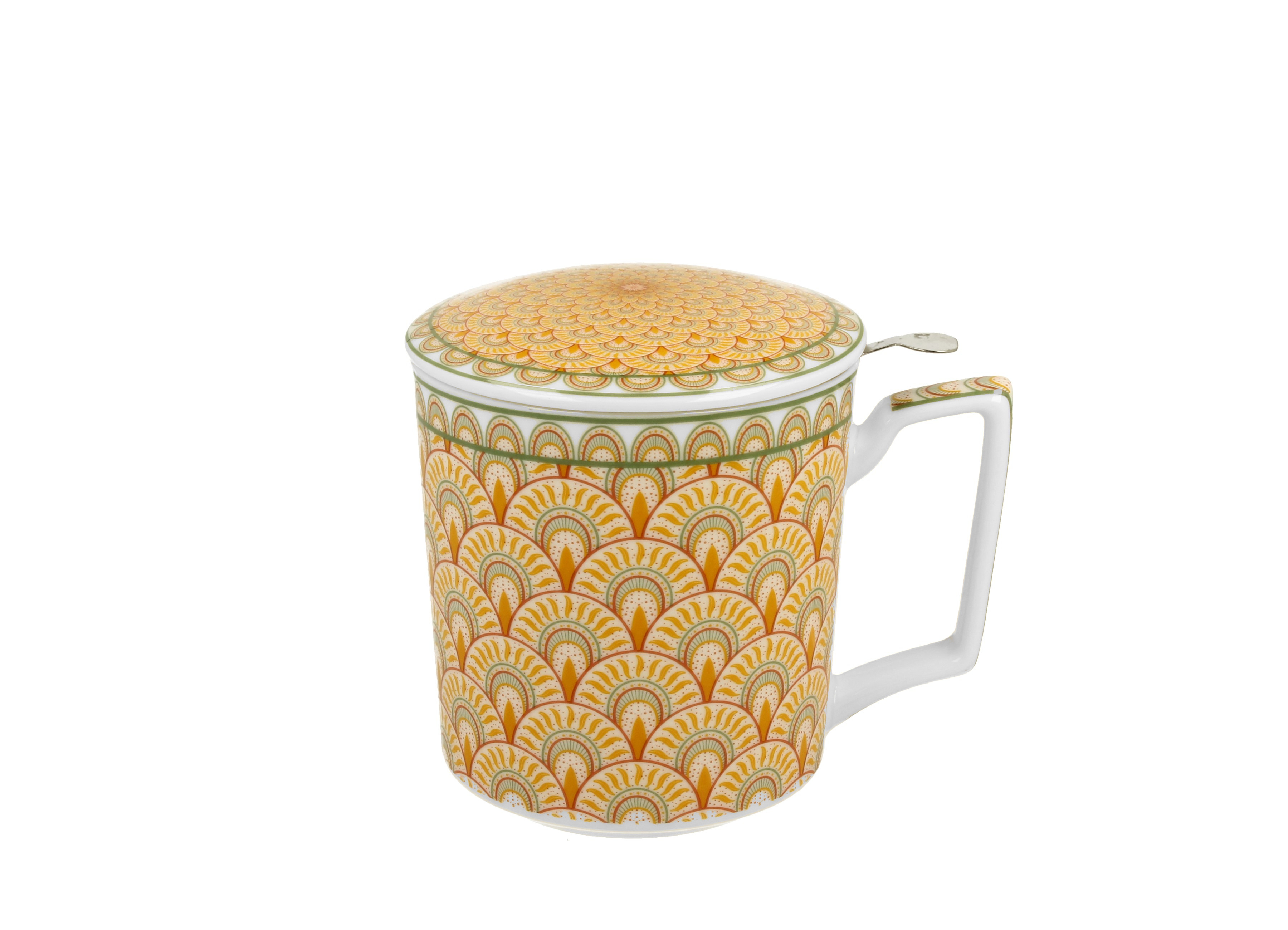 Porcelánový hrnček so sitkom a krytom Solis 400 ml