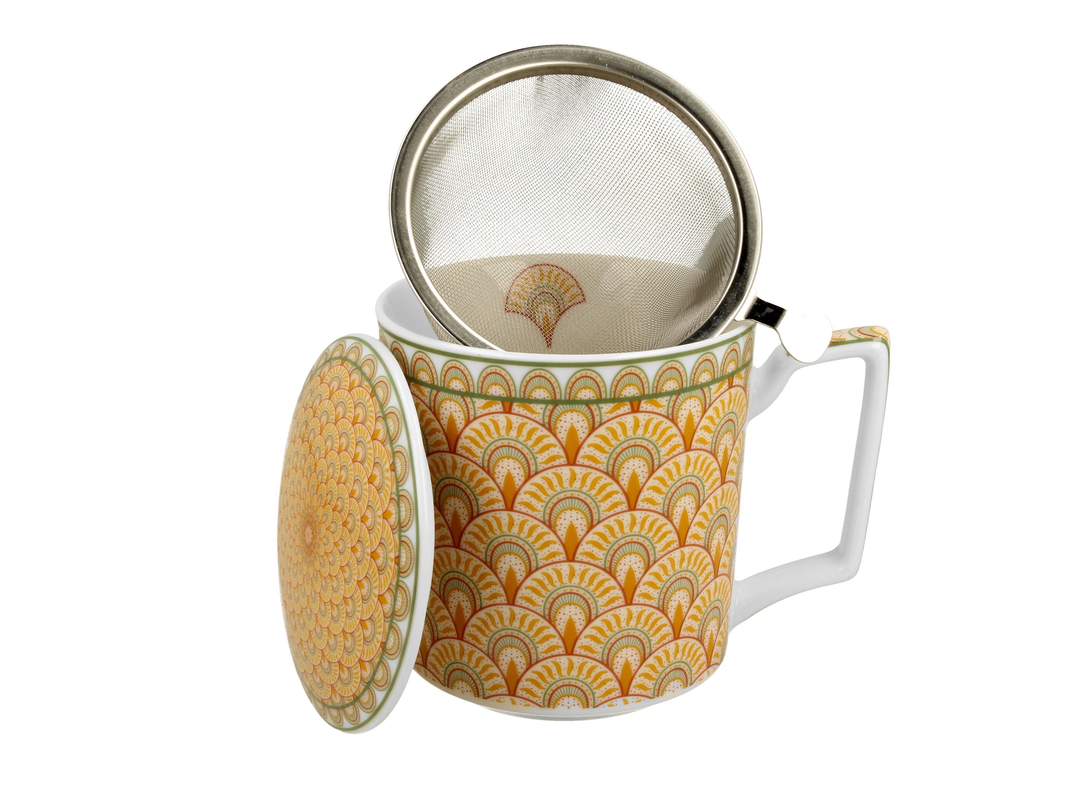 Porcelánový hrnček so sitkom a krytom Solis 400 ml