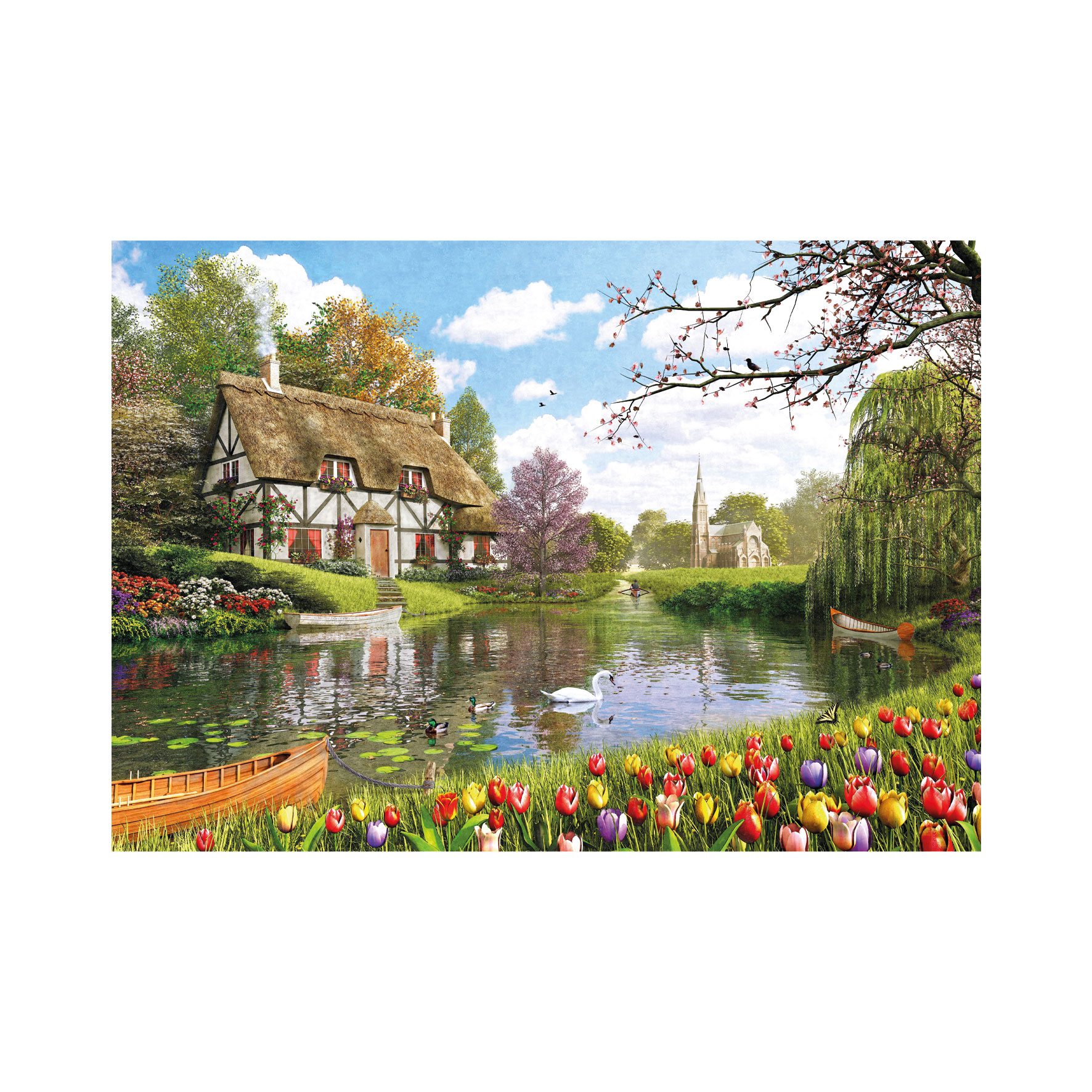 Puzzle Chata u vody 500 Dino