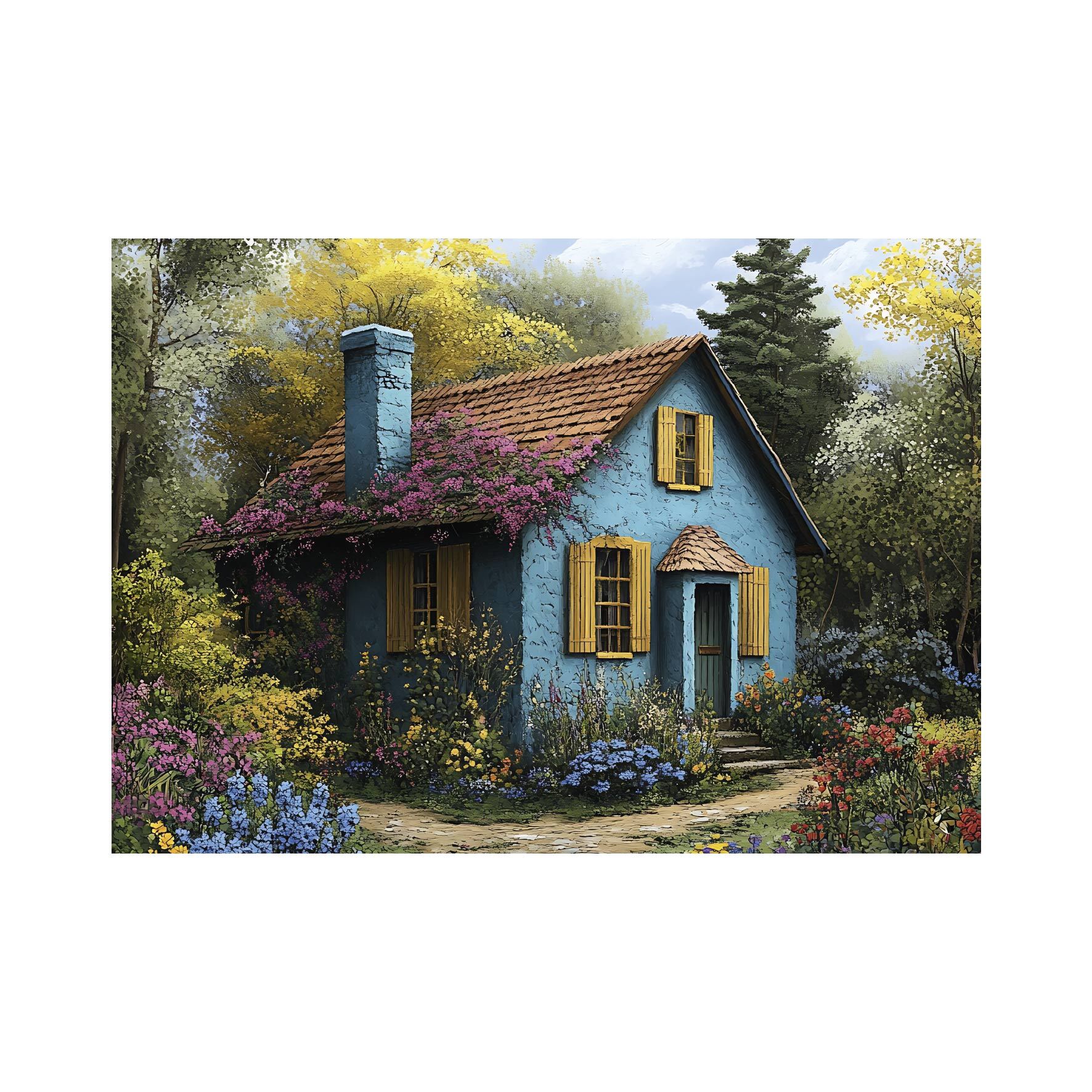 Puzzle Modrý domček 500 D