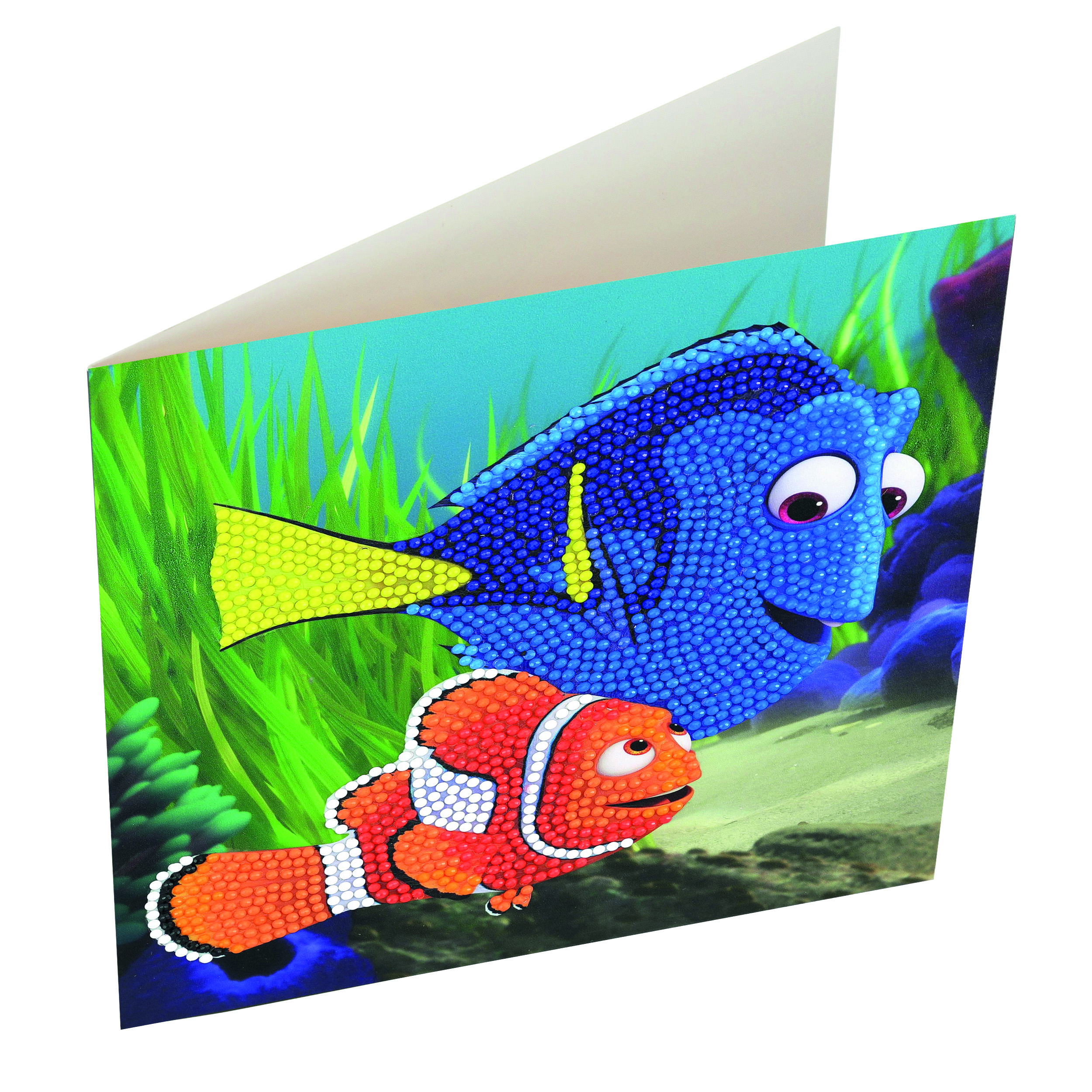 Pohľadnica Dory a Marlin Disney vykladanie z diamantov
