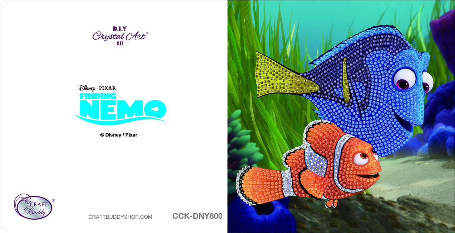 Pohľadnica Dory a Marlin Disney vykladanie z diamantov