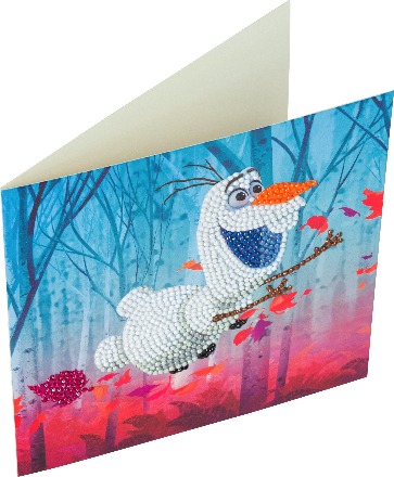 Pohľadnica Plávajúci Olaf Disney vykladanie z diamantov