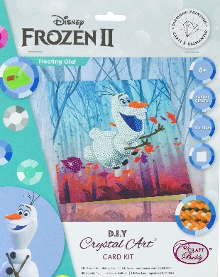Pohľadnica Plávajúci Olaf Disney vykladanie z diamantov