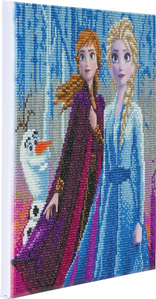 Obraz Elsa, Anna a Olaf Disney (30x30 cm) vykladanie z diamantov