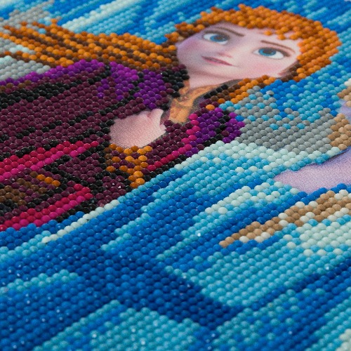 Obraz Elsa, Anna a Olaf Disney (30x30 cm) vykladanie z diamantov