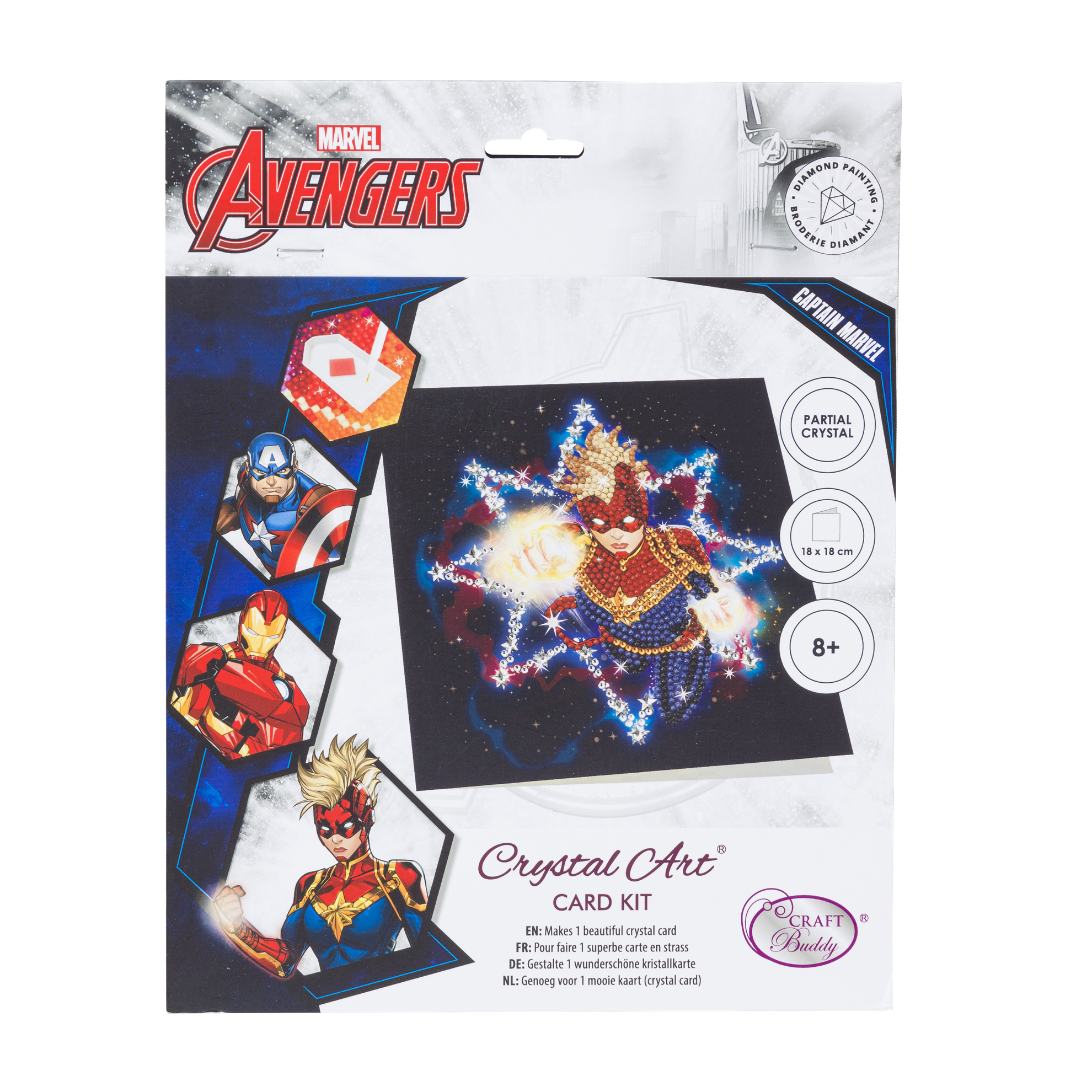 Pohľadnica Captain Marvel Marvel vykladanie z diamantov