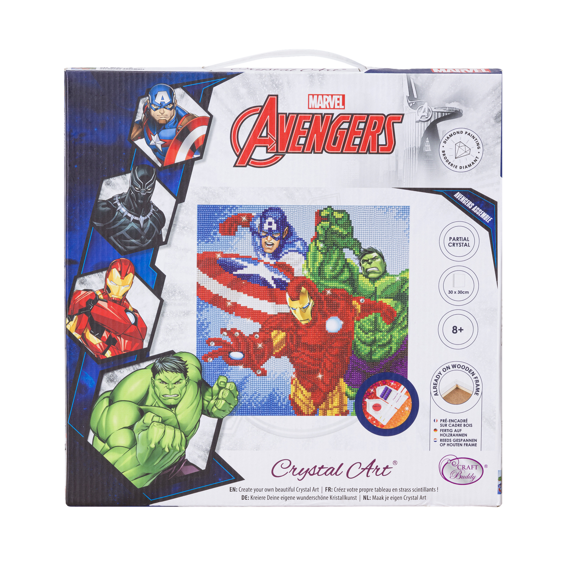 Obraz Superhrdinovia Marvel (30x30 cm) vykladanie z diamantov