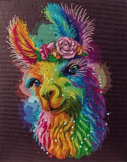 Obraz Dúhový úsmev (40x50 cm) vykladanie z diamantov