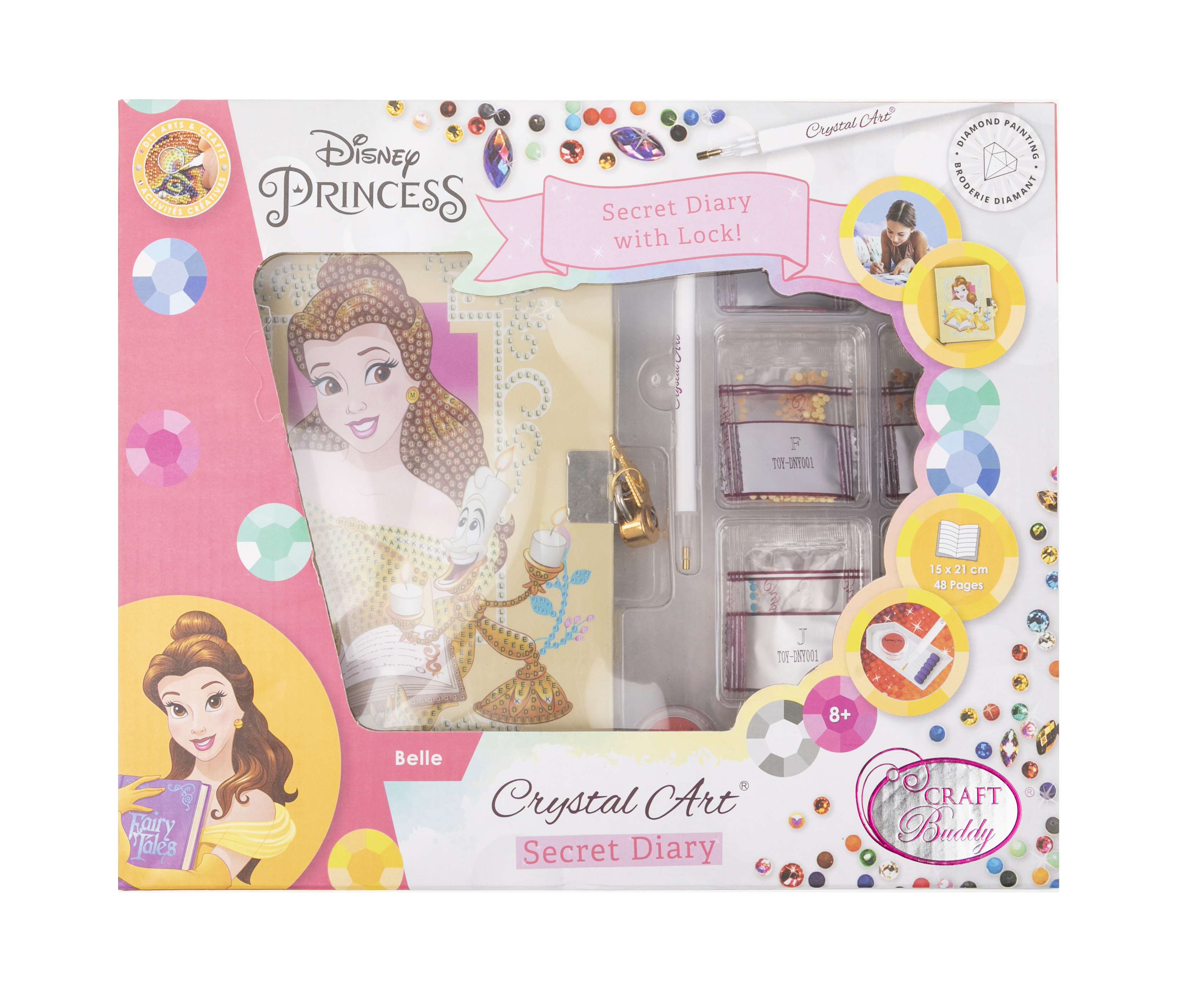 Tajný denník Bella Disney vykladanie z diamantov