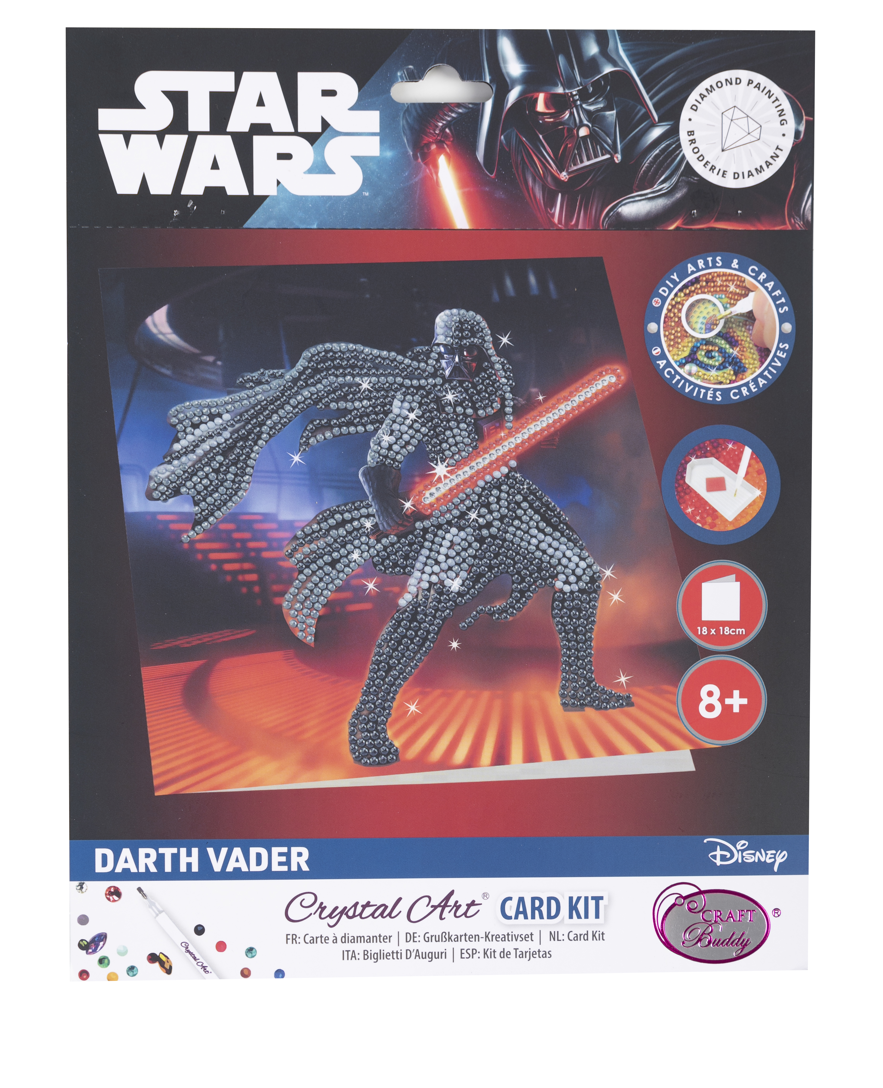 Pohľadnica Darth Vader Star Wars vykladanie z diamantov