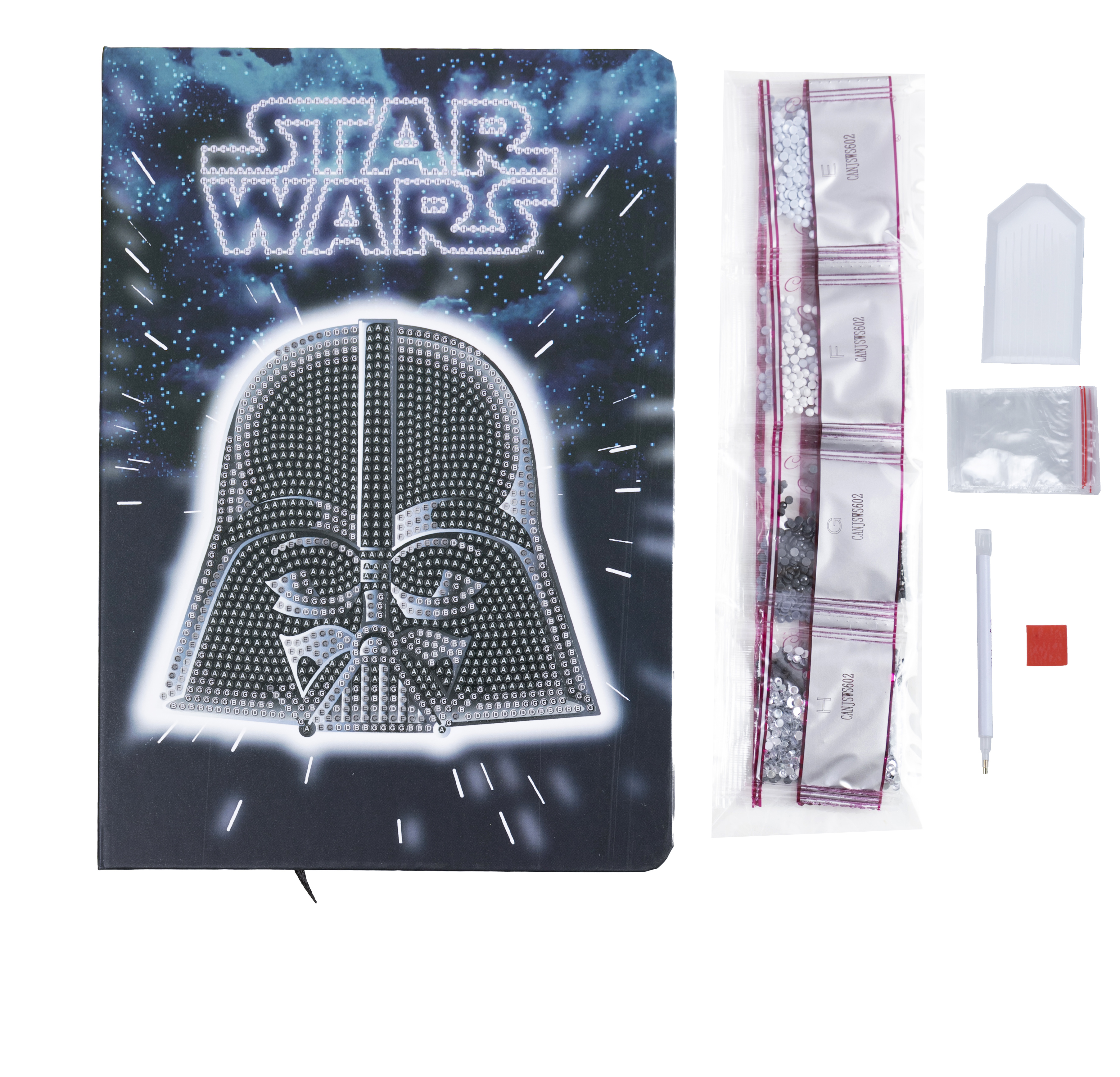 Zápisník Darth Vader Star Wars vykladanie z diamantov