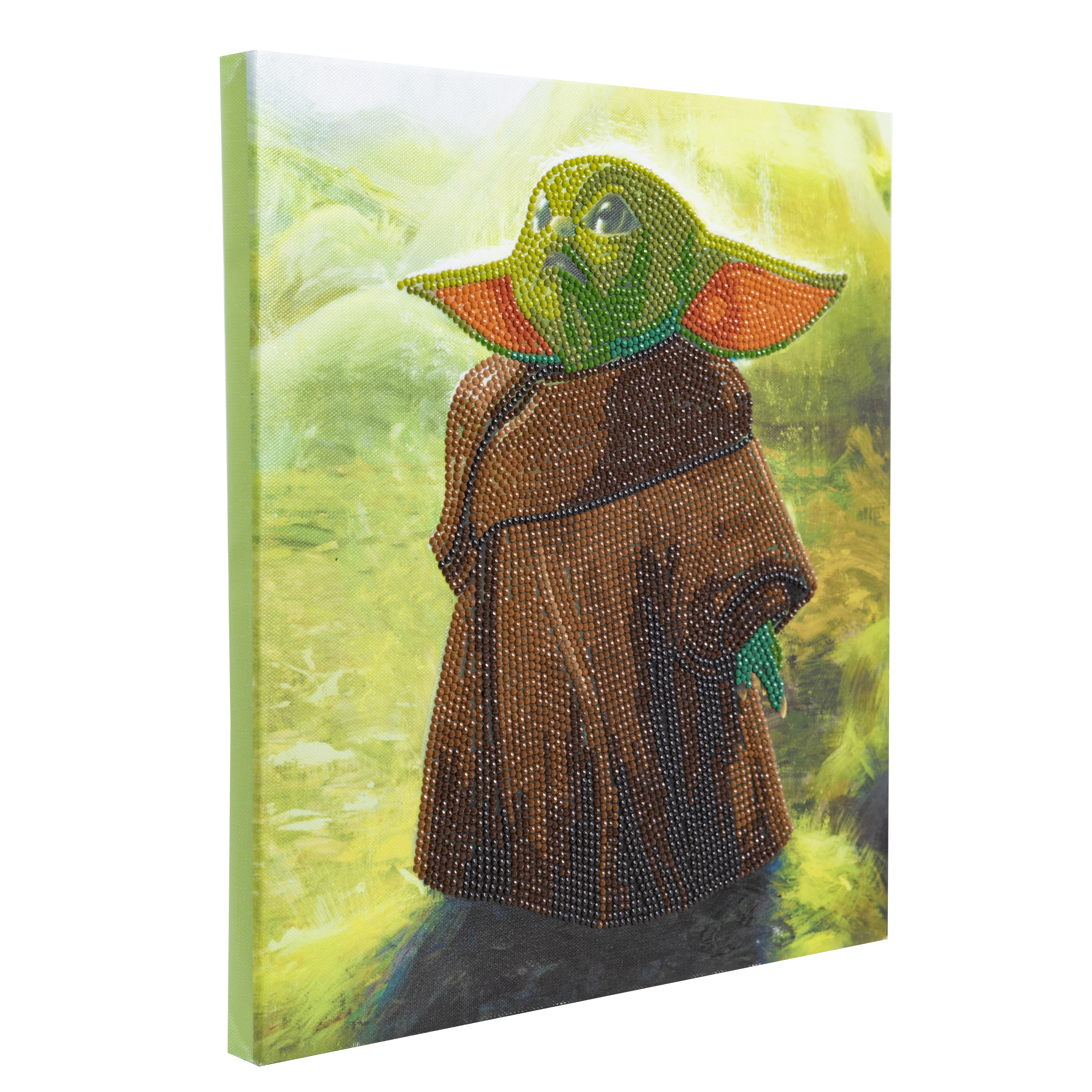 Obraz Baby Yoda Star Wars (30x30 cm) vykladanie z diamantov