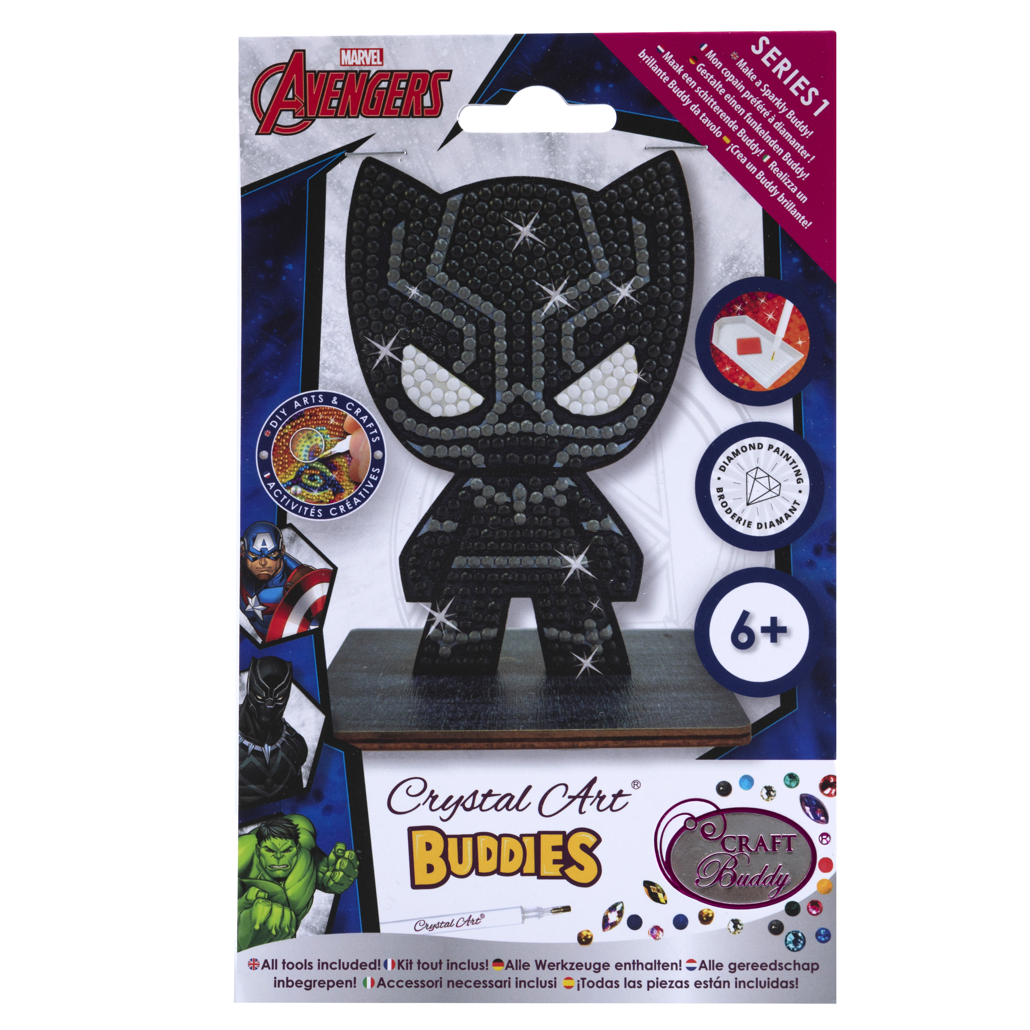 Figúrka Black Panther Marvel vykladanie z diamantov