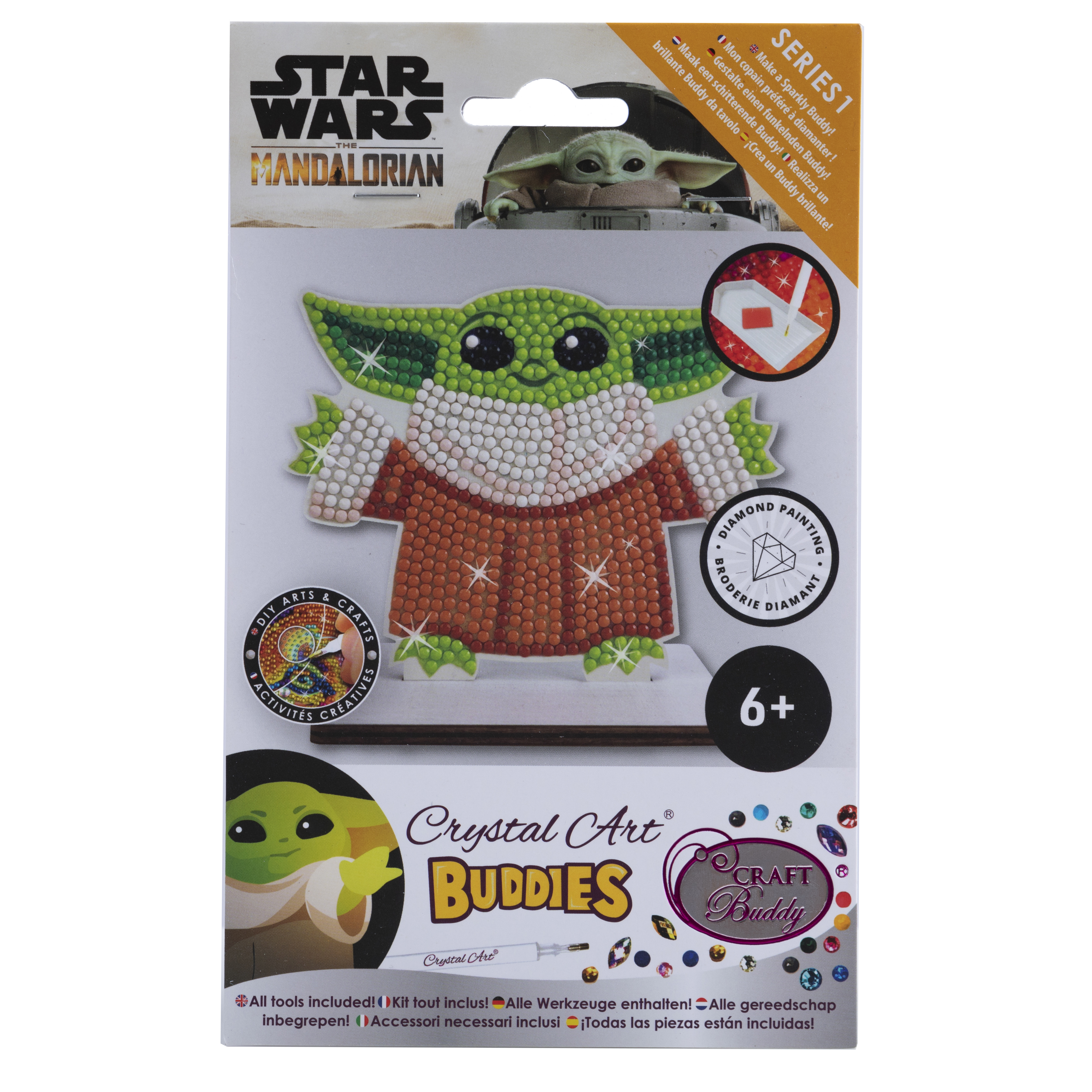 Figúrka Baby Yoda Star Wars vykladanie z diamantov