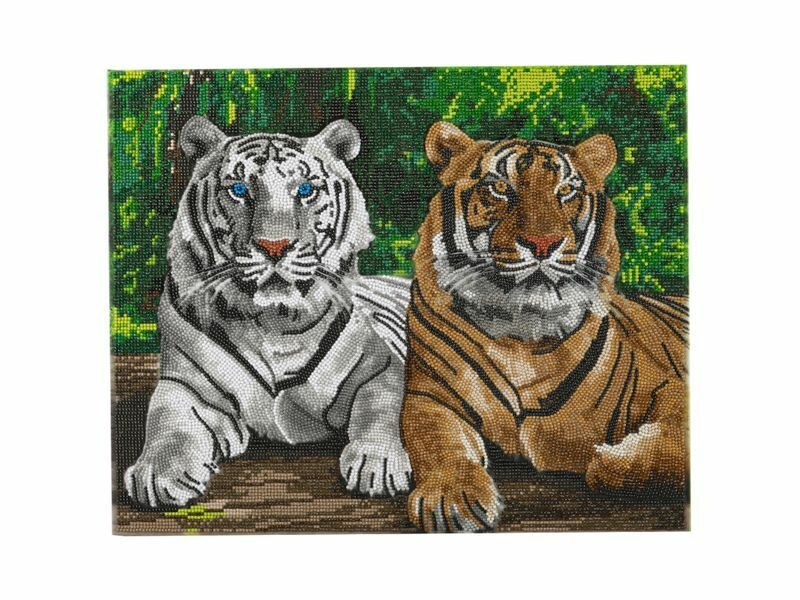 Obraz Tigre (40x50 cm) vykladanie z diamantov