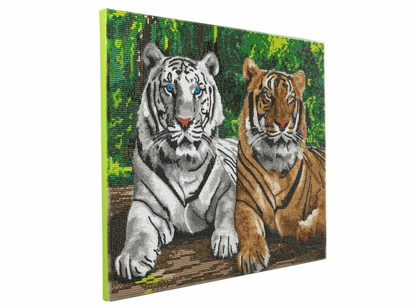 Obraz Tigre (40x50 cm) vykladanie z diamantov