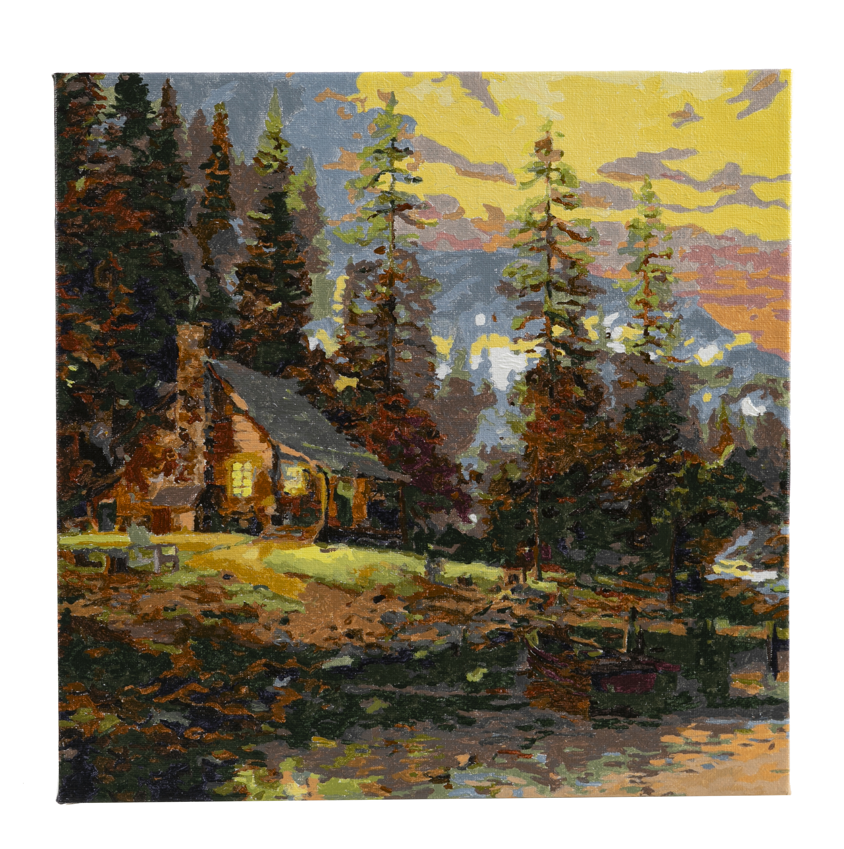 Obraz Pokojný domov (30x30 cm) maľovanie podľa čísel