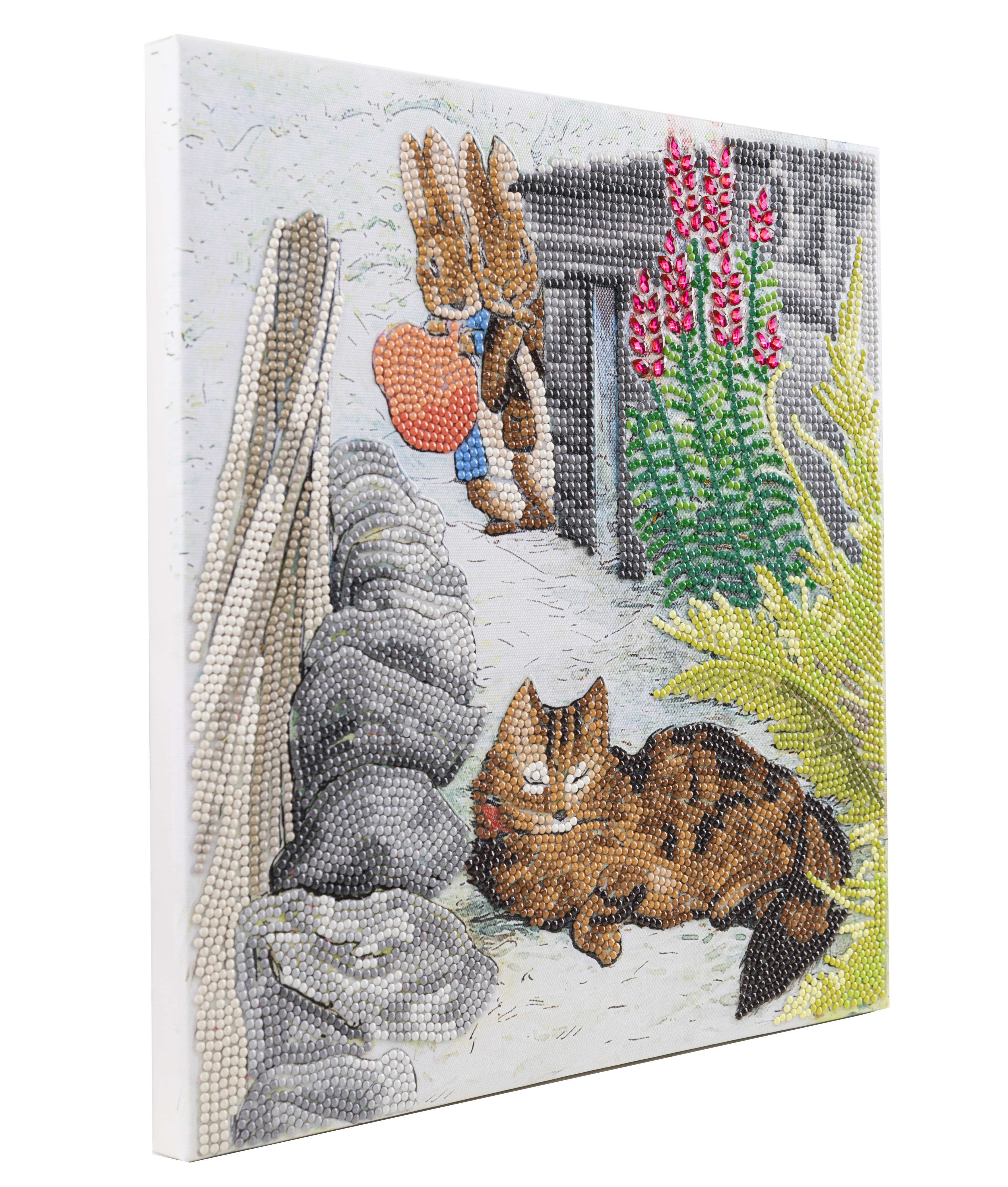 Obraz Hravý Peter Rabbit (30x30 cm) vykladanie z diamantov