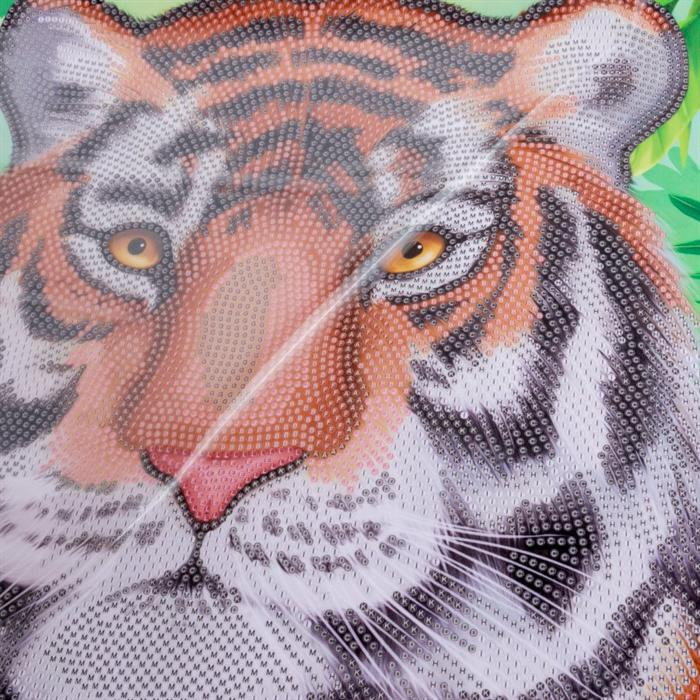 Obraz v lištách Kráľovský tiger (35x45 cm) vykladanie z diamantov