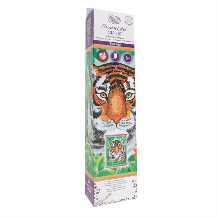Obraz v lištách Kráľovský tiger (35x45 cm) vykladanie z diamantov