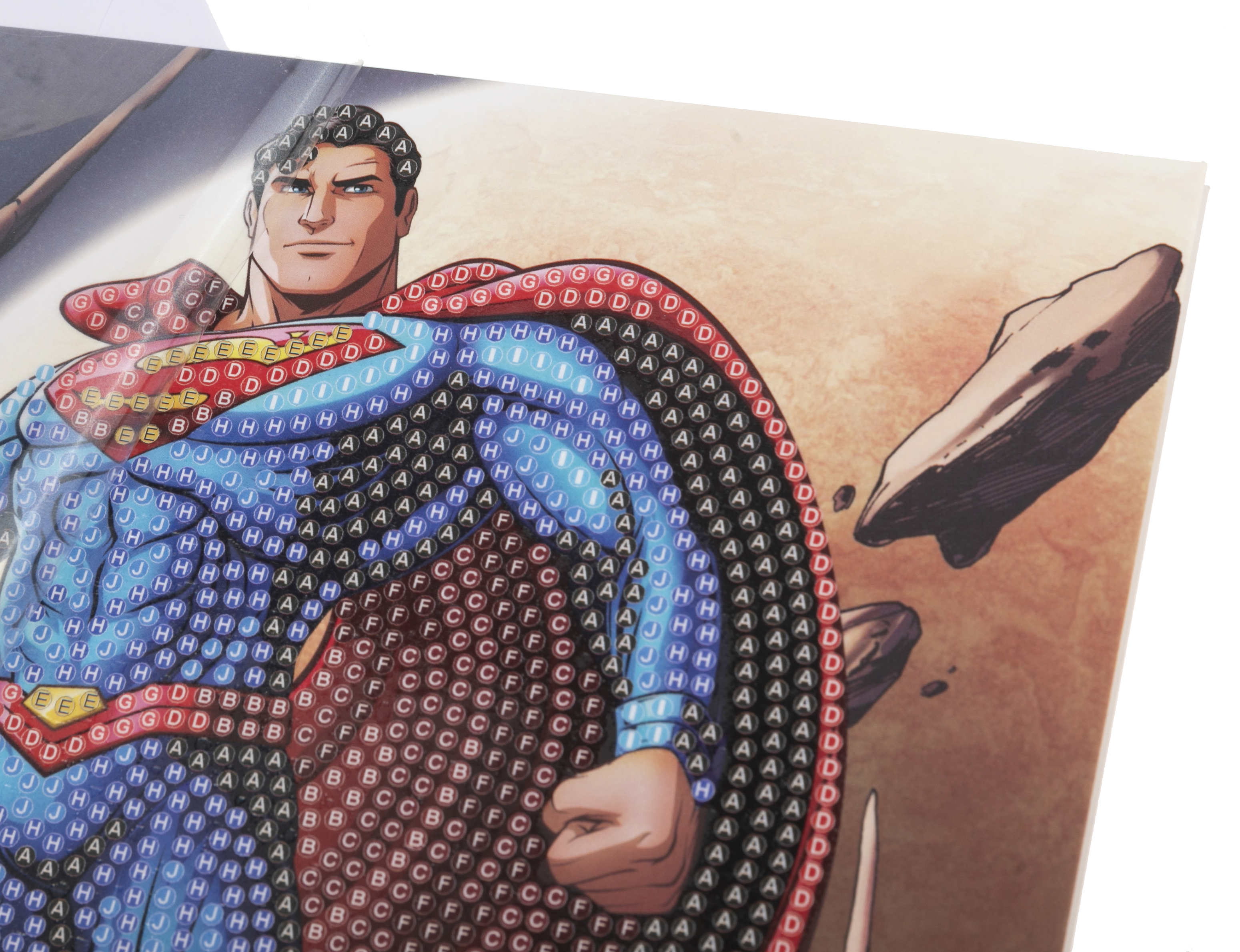 Pohľadnica Superman DC vykladanie z diamantov