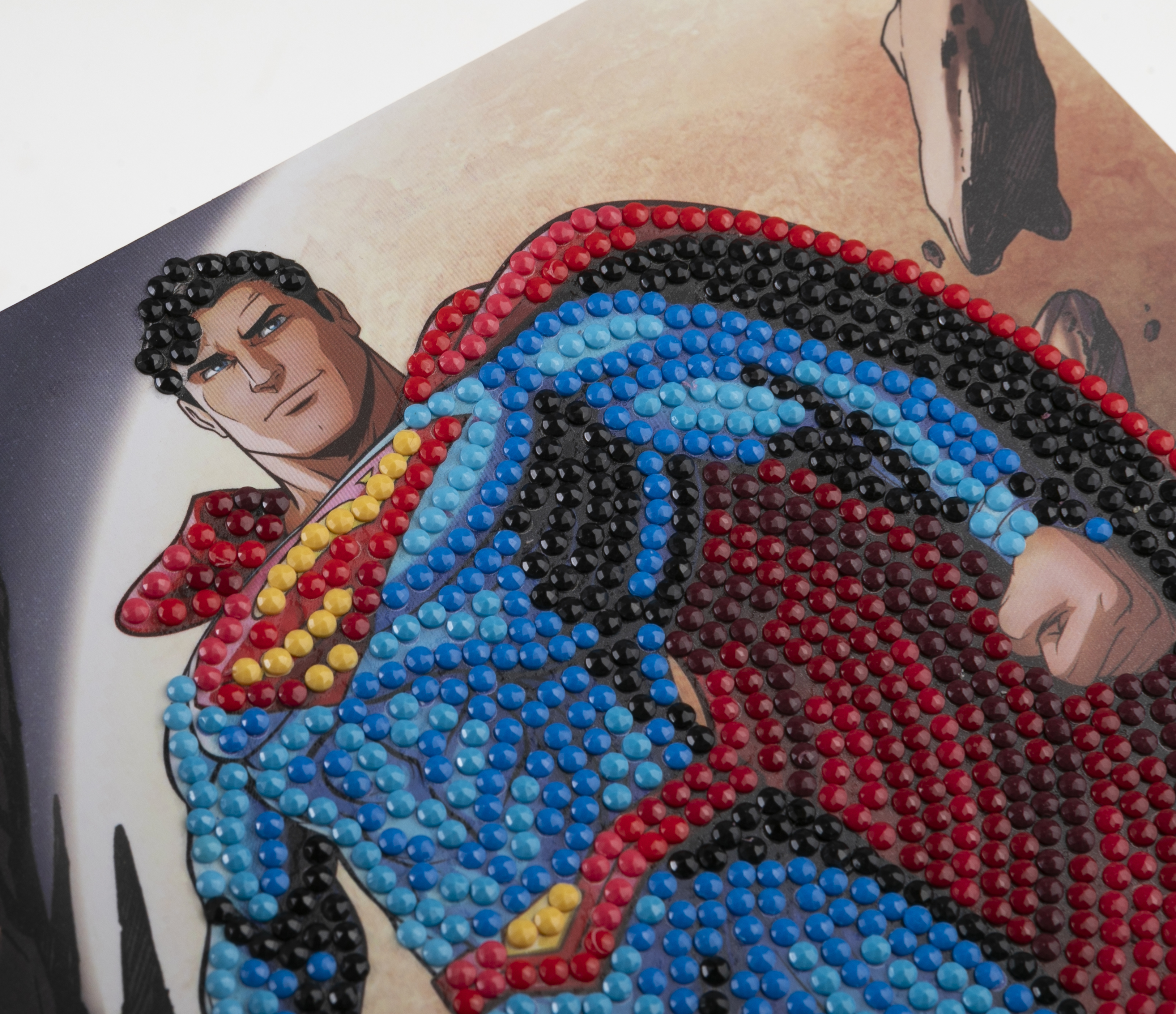 Pohľadnica Superman DC vykladanie z diamantov