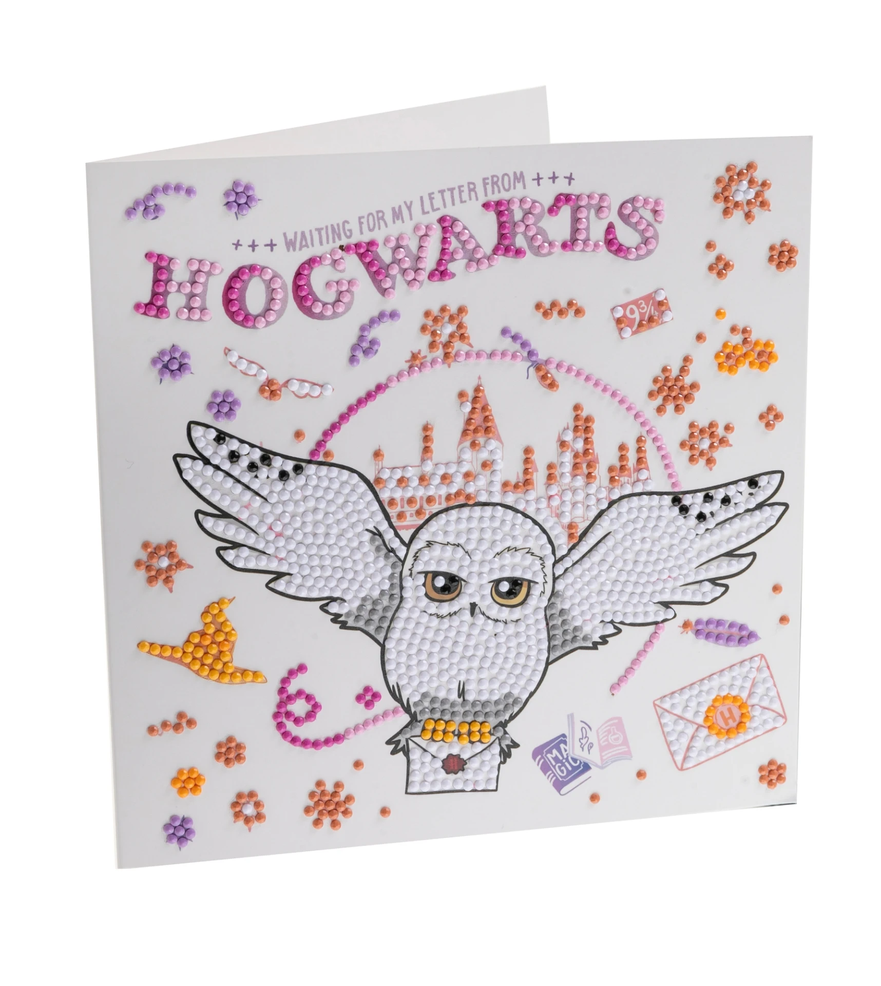 Pohľadnica Rokfort a Hedwig vykladanie z diamantov