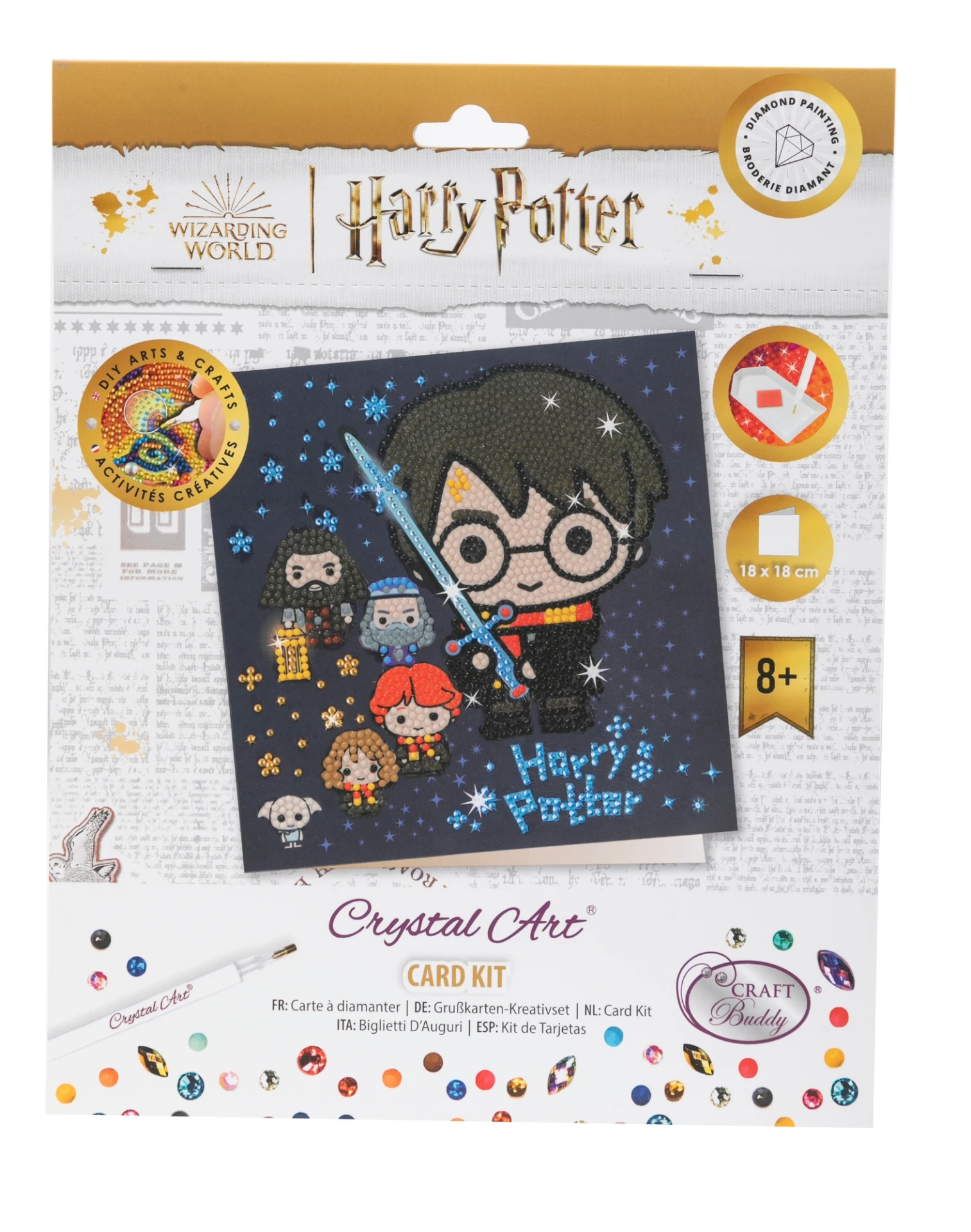 Pohľadnica Harry Potter rodina vykladanie z diamantov
