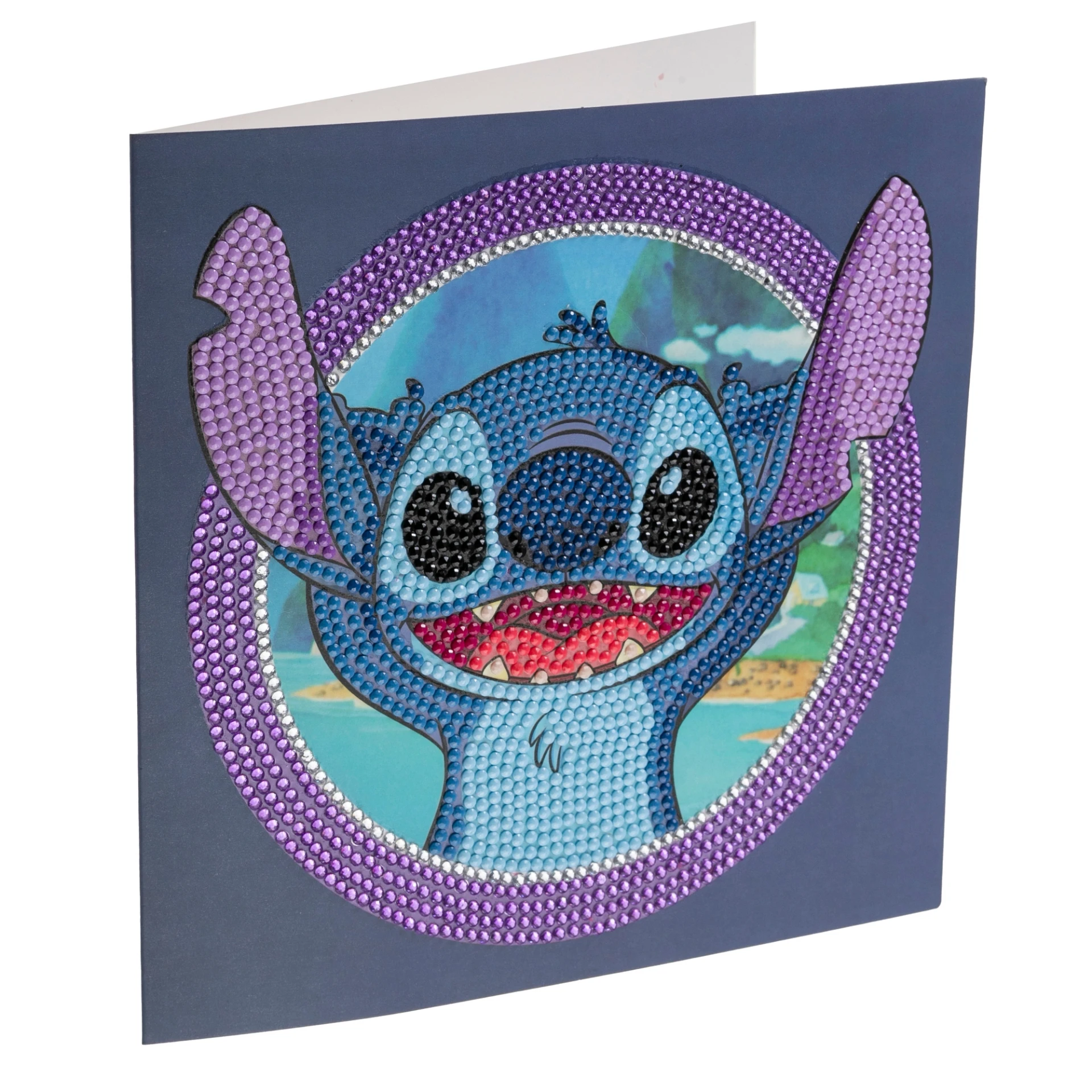 Pohľadnica Stitch Disney vykladanie z diamantov
