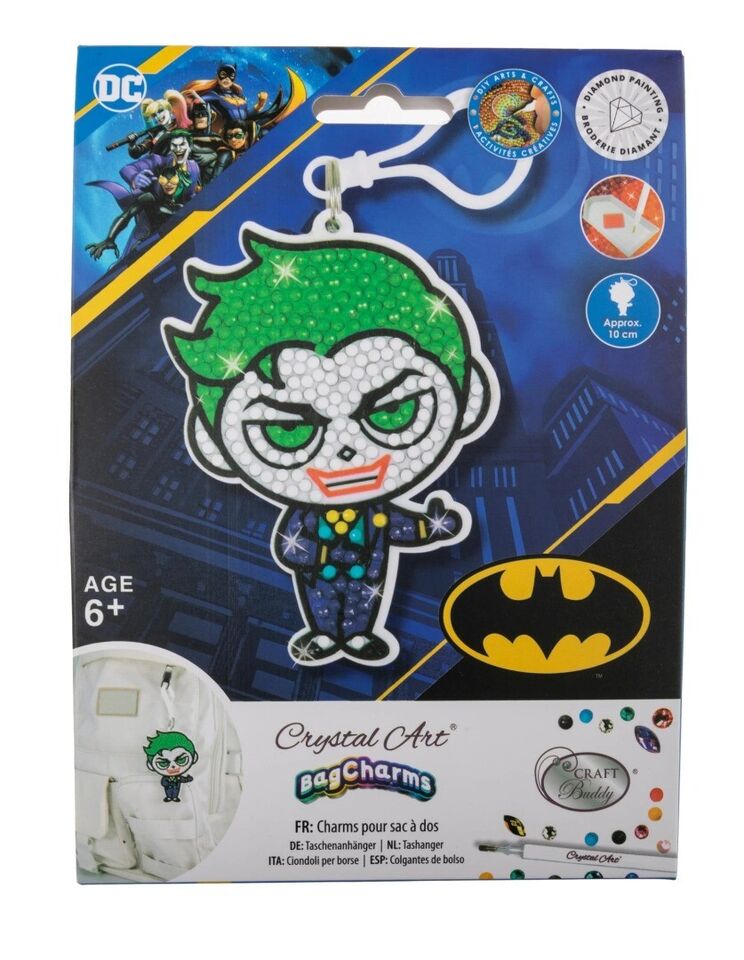 Prívesok na tašku Joker DC vykladanie z diamantov