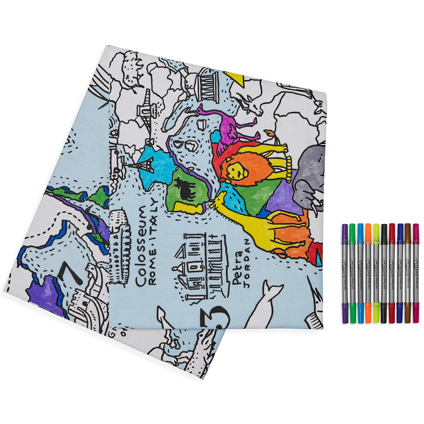 Obrus na opätovné maľovanie Mapa sveta