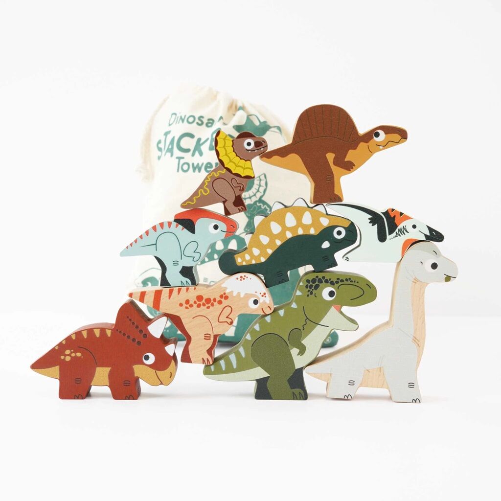 Drevené stohovacie Zvieratká Dinosaury