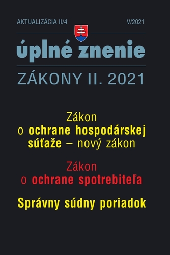 Kniha Zákony 2021 II aktualizácia II 4 - Ochrana hospodárskej súťaže - Kolektív autorov