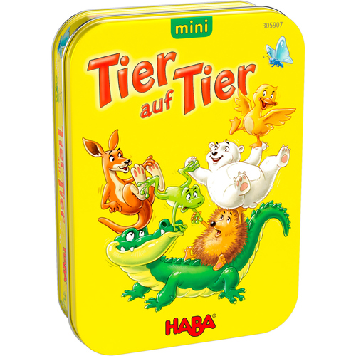 Haba mini hra v kovovej krabici Zviera na zviera