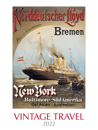 Nástenný kalendár Vintage travel 2022