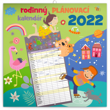 Rodinný plánovací kalendár 2022, 30 × 30 cm