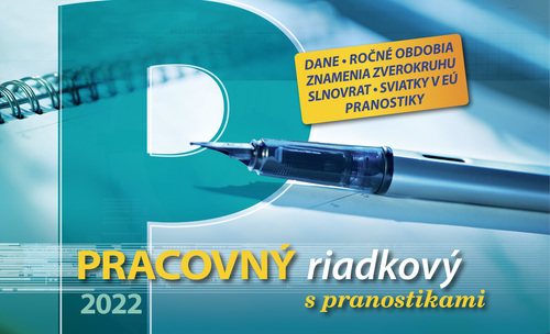 Stolový kalendár  Pracovný kalendár riadkový 2022