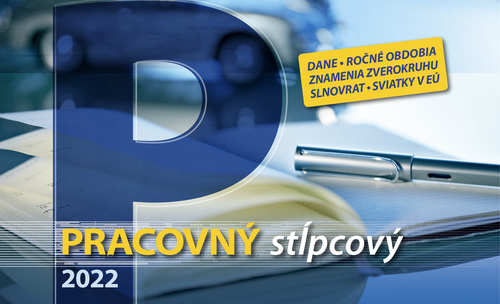 Stolový kalendár  Pracovný kalendár stĺpcový 2022