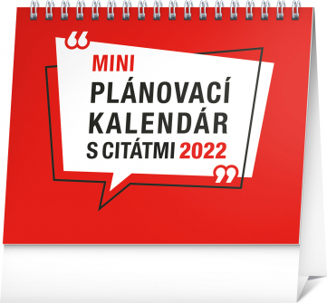 Stolový kalendár Plánovací s citátmi 2022 SK, 16,5 × 13 cm