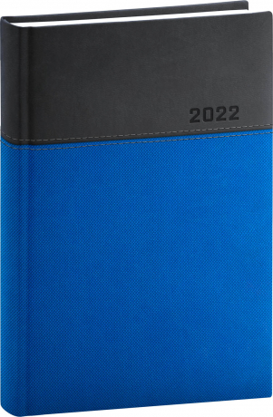 Denný diár Dado 2022, modro–čierny, 15 × 21 cm