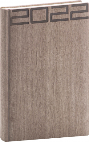 Denný diár Forest 2022, hnedý, 15 × 21 cm