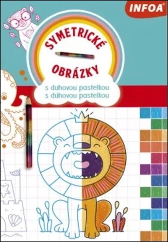 Kniha Symetrické obrázky s dúhovou pastelkou