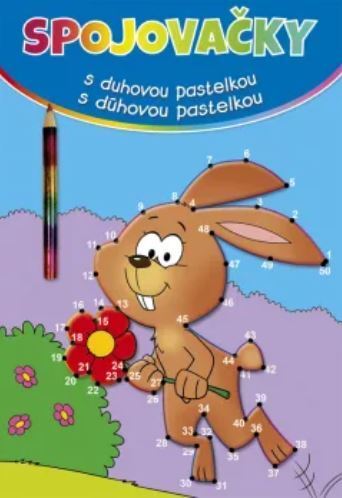 Kniha Spojovačky s dúhovou pastelkou - zajac