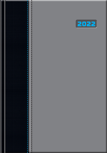 Pracovný diár A5 Premium 2022 čierno-strieborný
