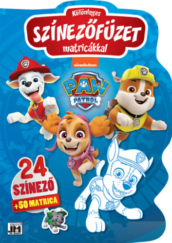 Különleges színezőfüzet matricákkal: Mancs Őrjárat - 24 színező + 50 matrica
