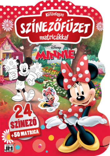 Különleges színezőfüzet matricákkal: Minnie - 24 színező + 50 matrica