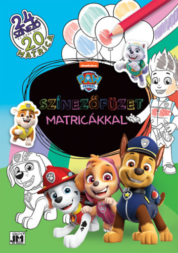 Színezőfüzet matricákkal - Mancs őrjárat - 24 színező és több mint 20 matrica